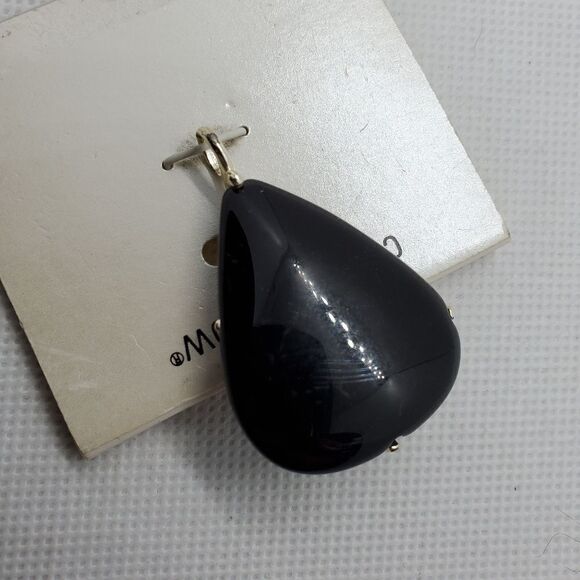 NWT Croft & Barrow Black & Silver Pendant - Picture 3 of 3